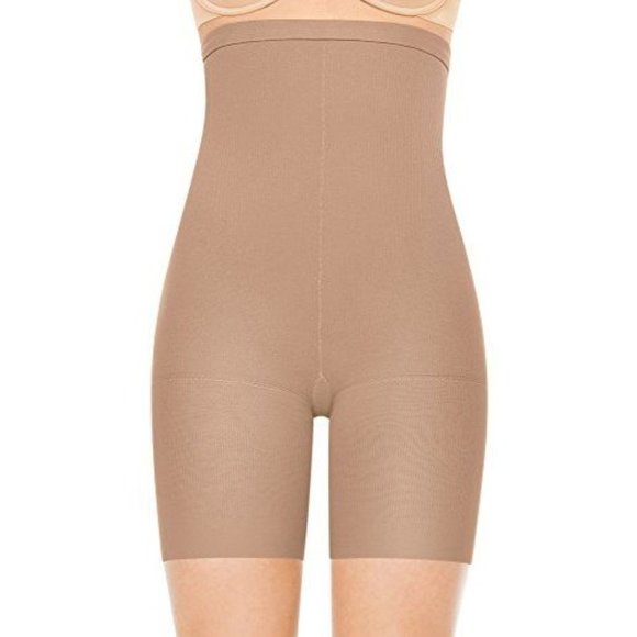 ASSETS RED HOT by SPANX Womens High-Waist Mid-Thigh Slimmer 1842 Barest Bare Siz - Picture 1 of 4